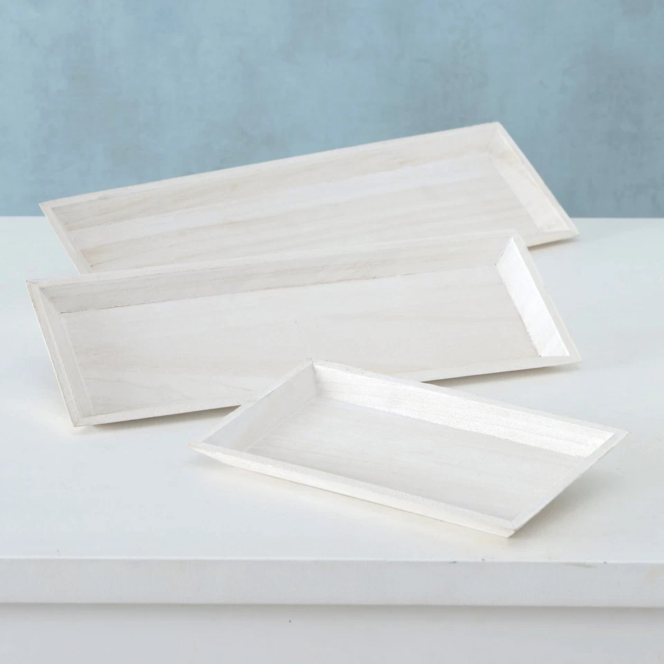 Design Holz Deko-Tablett 30-55cm Sylt Kerzen-Tablett Teelichthalter Kerzenteller - Bild 3 von 4