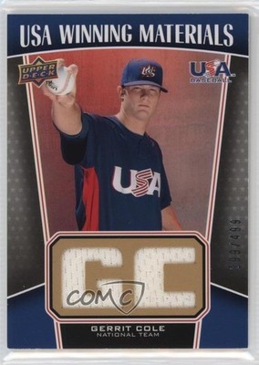 2009 Upper Deck Signature Stars USA Winning Materials /499 Gerrit Cole 1dm4