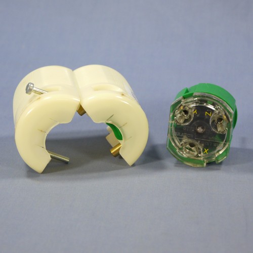 Leviton 13-30 Turn Locking Plug Twist Lock NEMA L13-30P 30A 600V 3Ø Bulk 71330-P - Picture 3 of 4