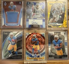 Panini NFL Omarion Hampton Rookie Patch Auto Chargers Tar Heels 6 Card Lot