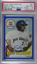 2018 Heritage Minor League Edition Real One Blue 79/99 Shed Long PSA 8 Auto 8d2