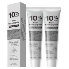 2Pcs 10 Hydroxyapatite Toothpaste,Nano-Hydroxyapatite Toothpaste for Advanced