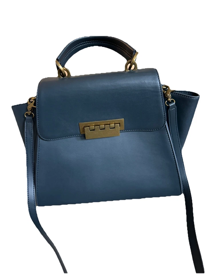 Bolso Bandolera/Asa Superior Azul Icónico Zac Posen Eartha Usado Correa Extraíble Foto 2 de 4