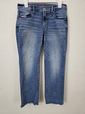 Lucky Brand Jeans Womens 10/30 Blue Denim Sweet Crop Stretch Mid Rise Ankle