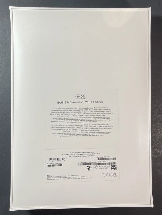 Apple iPad 9th Gen 64GB Wi-Fi + Cellular [ Silver ] NEW - Image 2 of 4