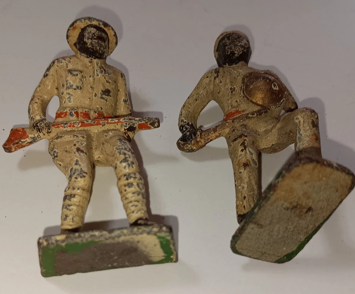 GREY IRON Co. 1930s Toy Soldiers RARE #G87 &G90 EITHIOPIANS Barclay Manoil