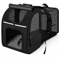 Breathable Pet Carrier Backpack with Expandable Design and Shade Cover for Tr...