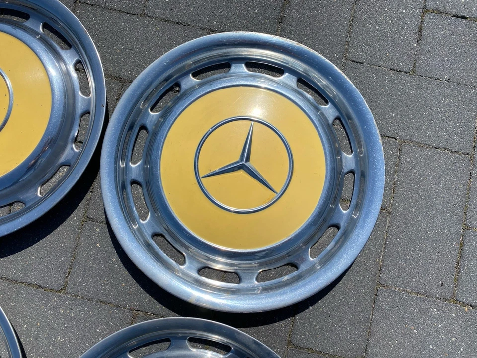 Mercedes W108 W114 W115 W116 W123 R107 Rad Kappe Kappen 14 Zoll Gelb Code 624 - Bild 3 von 4