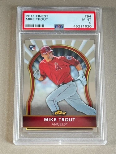 Mike Trout (RC) -- 2011 Topps Finest #94 PSA 9 (MINT)