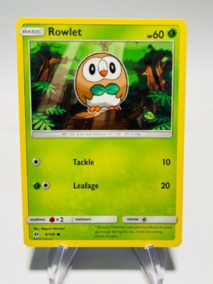 ROWLET 2017 Pokemon Sun & Moon  Common POKÉMON 9/149