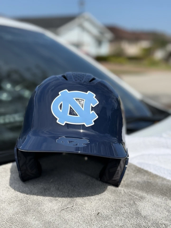 UNC NORTH CAROLINA TARHEELS CUSTOM EVOSHIELD BASEBALL BATTING HELMET NEW - Image 4 of 4