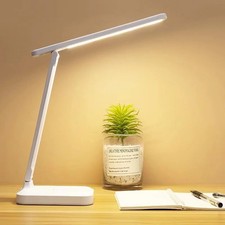 LED Desk Lamp Eye-Caring Reading Table Light Adjustable Angle Lamp w/ USB Cable