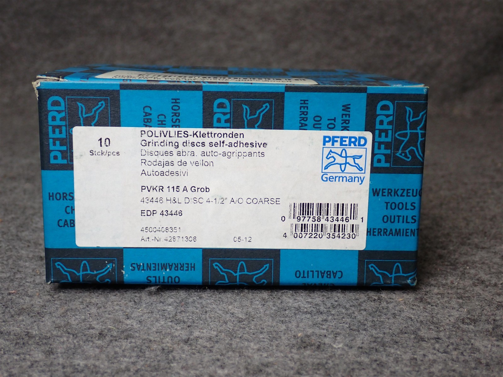 NEW PFERD 43446 Non-Woven Abrasive Hook and Loop Disc 4-1/2" (Lot Of 10) (M27)
