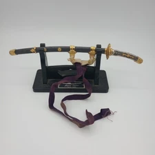 Vintage Miniature Samurai Sword With Stand Made In Tokyo Japan 