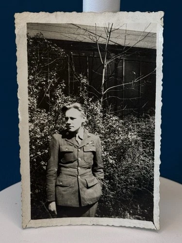 Bob Davis US Army Military Uniform 1945 WWII Era VTG Photo Lt#54