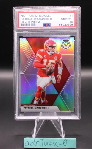 2020 Panini Mosaic PATRICK MAHOMES II Silver Prizm #1 PSA 10 Chiefs