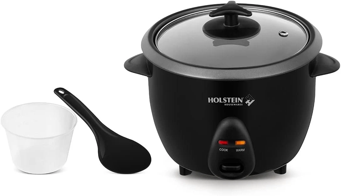 16-Cup Cooked 8-Cup Uncooked Rice Cooker Black – One-Touch Operation W/ Cook &