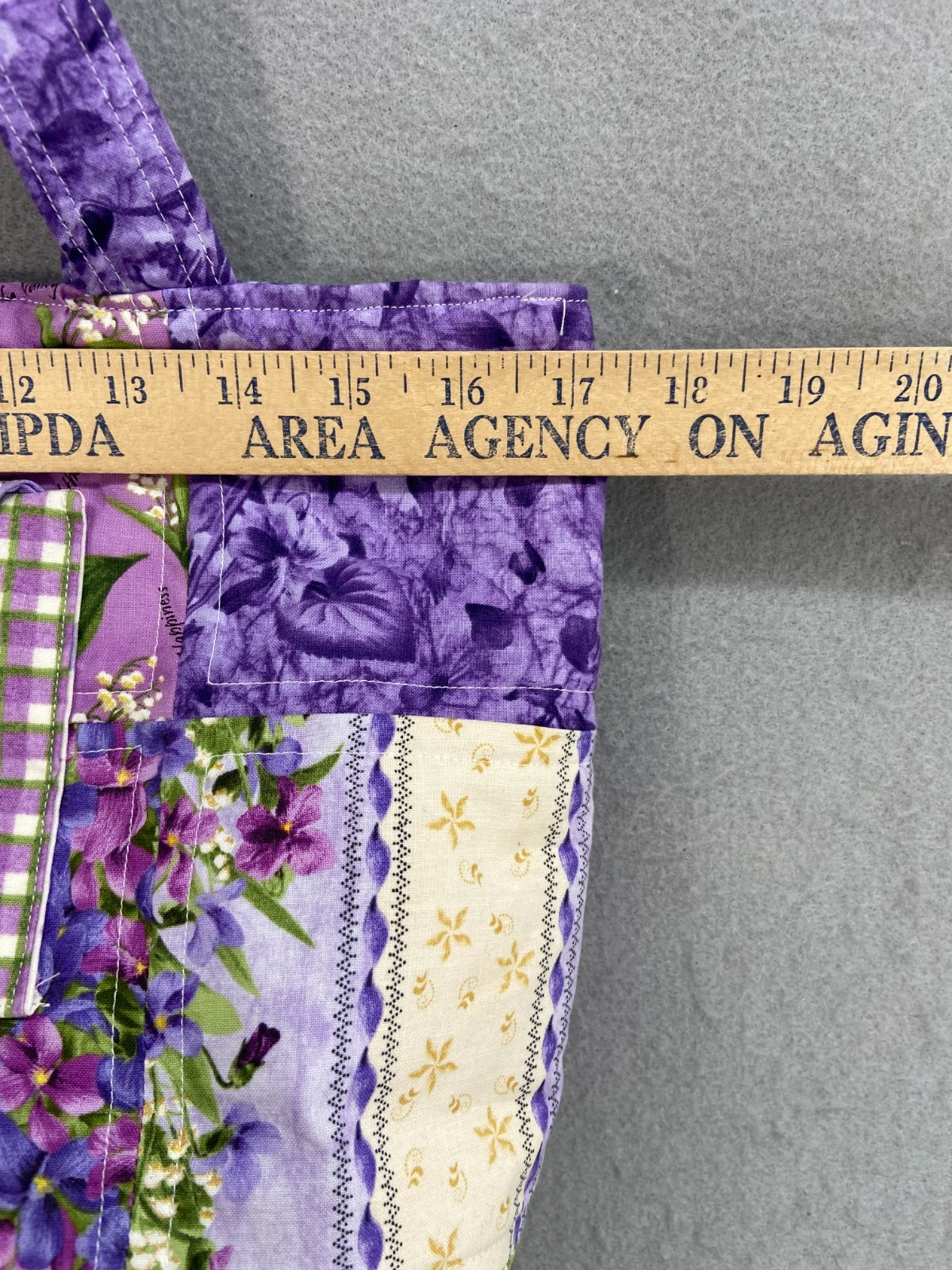 Tote Bag with Pockets Patchwork Quilted Handmade … - image 14