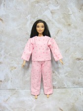 Handmade new fashion doll clothes 2 piece pajamas set for curvy barbie