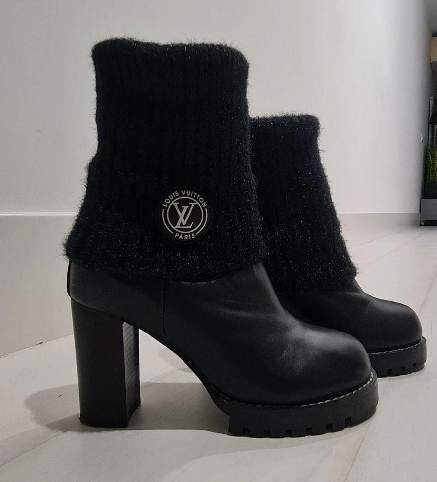 Botin plataforma Piel y Lana LV - Imagen 1 de 4