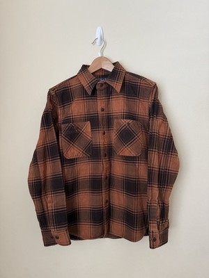 Studio D'Artisan Amami Dorozome Mud Dyed Flannel Button Up Shirt