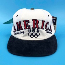 Sombrero de dos tonos del equipo de entrenamiento de América de los Juegos Olímpicos de los años 90 vintage