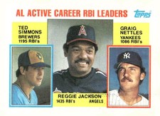 1984 Topps #713 Reggie Jackson / Ted Simmons / Graig Nettles