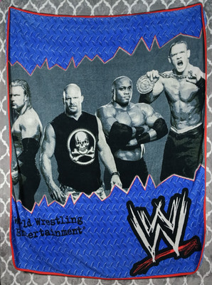 WWE Throw Blanket John Cena Stone Cold Triple H Lashley Fleece 2000s