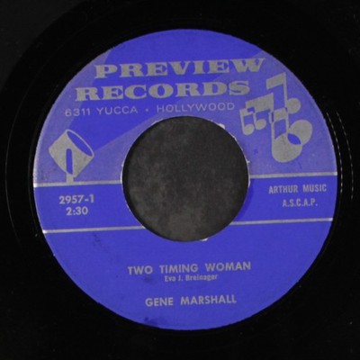 GENE MARSHALL / BARBARA FOSTER: two timing woman / i love you mother dear 7''