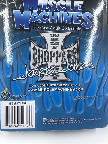 Jesse James Chanco Blanco Muscle Machines Chopper Maßstab 1:31. Neu im Karton. - Bild 6 von 14
