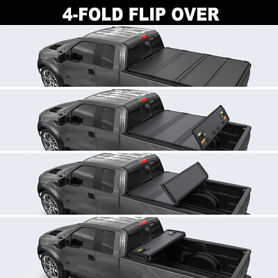 Hard Folding Truck Bed Cover For 2014-2018 Chevy Silverado/GMC Sierra 5'8" Bed