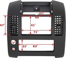KUAFU Dash board Instrument Panel Lid Bezel Console For 05-20 Nissan Frontier