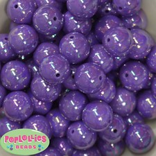 20mm Purple AB Finish Acrylic Miracle Bubblegum Beads Lot 20 pc Chunky
