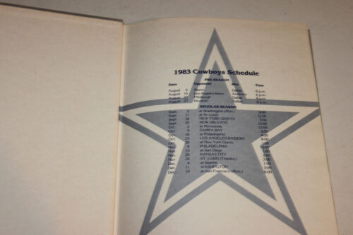 Official 1983 Dallas Cowboys Bluebook IV, Signed twice by Harvey Martin,Vintage - Picture 2 of 10