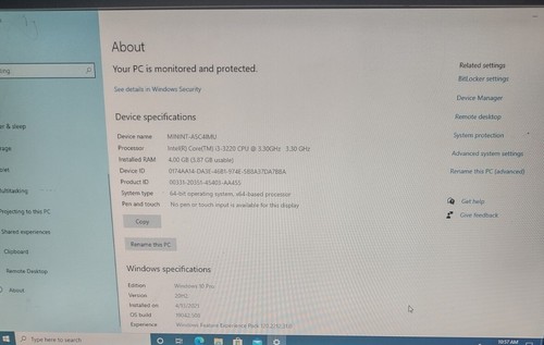 DELL VOSTRO 270s SFF i3-3220 3.30 GHz 4GB RAM 500GB WiFi Win10 Pro 64 Installed - Picture 9 of 21