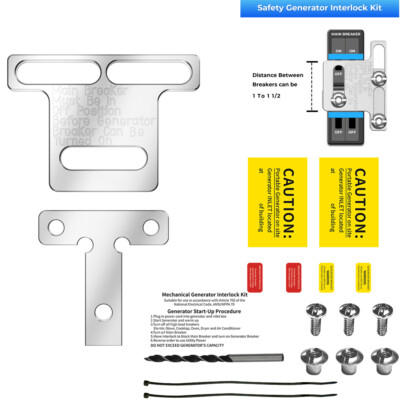 Generator Interlock Kit For Eaton Cutler Hammer BR Series 100 AMP Panel