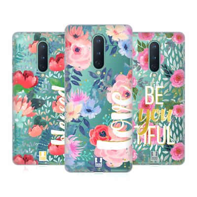 HEAD CASE DESIGNS FLORAL CALLIGRAPHY SOFT GEL CASE FOR GOOGLE ONEPLUS PHONES