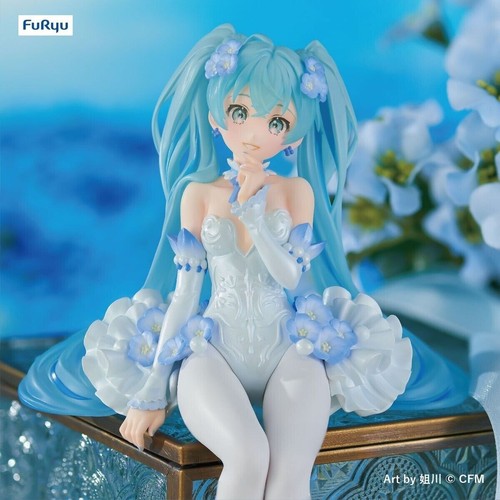 HATSUNE MIKU Noodle stopper figura fiore fata Nemophila FuRyu dal Giappone - Foto 3 di 7