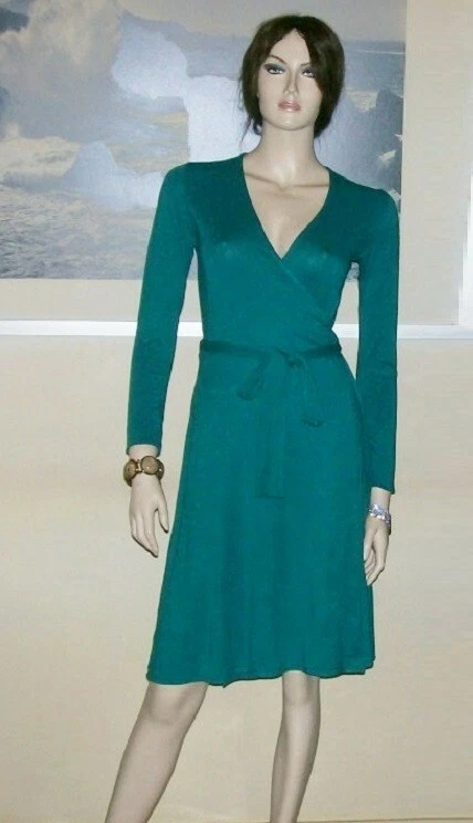 Robe Jersey Cache Coeur stretch Vert T.36/38 - Photo 2/3