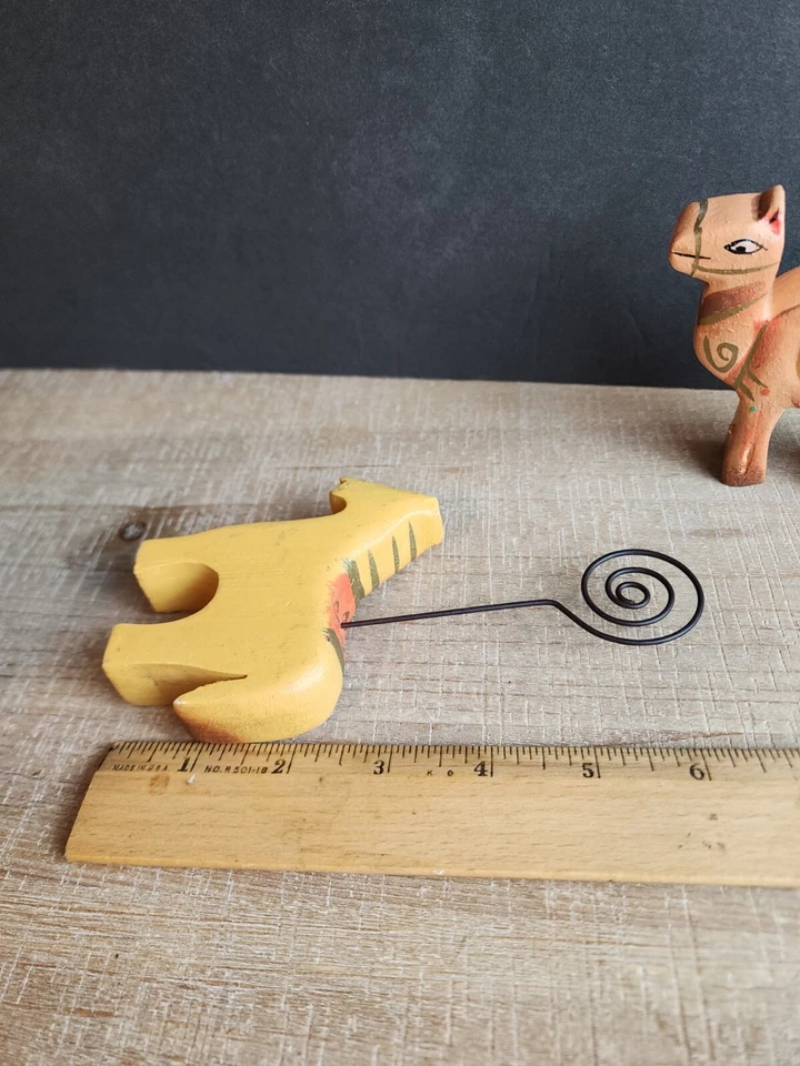 Animal Photo Picture Holders Wooden camel Horse Hand Carved and hand painted - Image 3 of 4