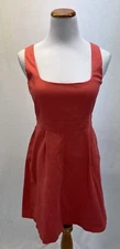 Red Valentino Coral Pink Bow Detail Sleeveless Dress Sz. S