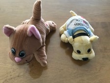 SET OF 1 POUND PUPPY GRAY DOG, 1 POUND PUPPY CAT, AND 1 CREAM KENNEL KUDDLEE DOG