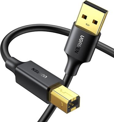 Druckerkabel USB A auf B Kabel 24K vergoldet USB 2.0 auf USB B Kabel Epson HP Ca