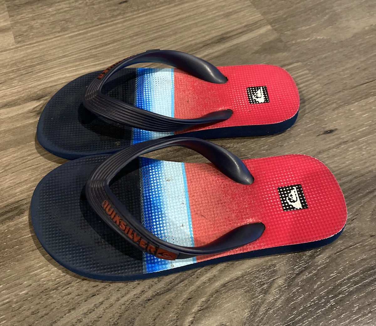 Quicksilver Boys Youth Flip Flops Size 13 1