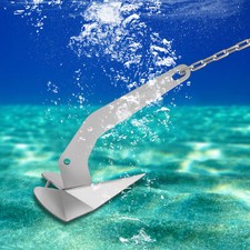 17 lb 8 kg 316 Stainless Steel Delta Style Boat Anchor, Boats from 22-30 ft*