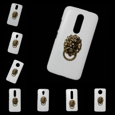 For Motorola Moto M G5 G5S E2 G2 G3 G4 X4 3D Lion Finger Holder Back Hard Case
