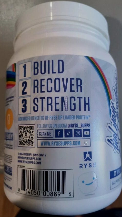 RYSE Loaded Protein Powder 20 servings 25g protein Jet Puffed