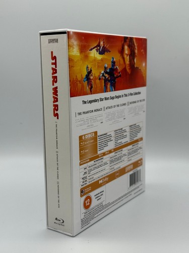 Star Wars: Prequel Trilogy Blu-ray [Region Free] 3 Movie Collection - Picture 2 of 7