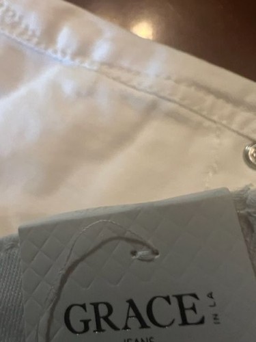 Grace In LA Womens Easy Fit boot cut Jeans With Embroidered Hem White sequin - Picture 8 of 10