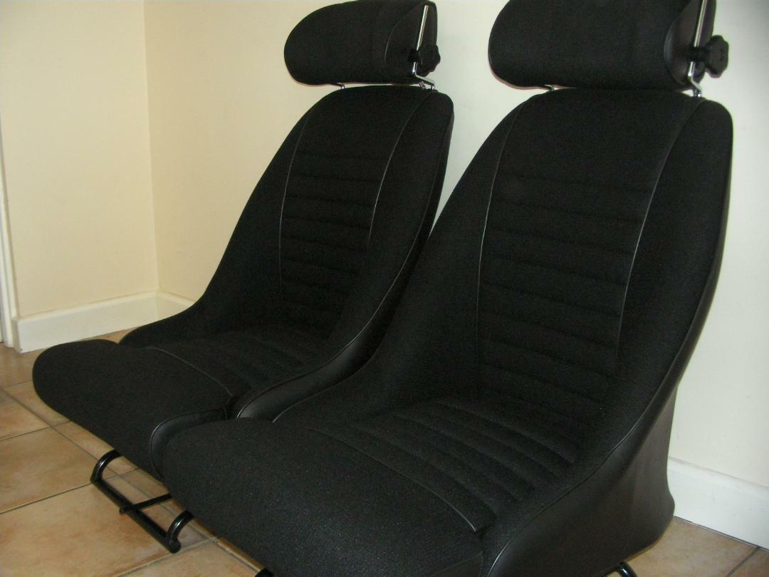 BETA CLOTH ESCORT MK1 RS1600 TWINCAM CONTOUR SEATS WITH HEADRESTS MINT